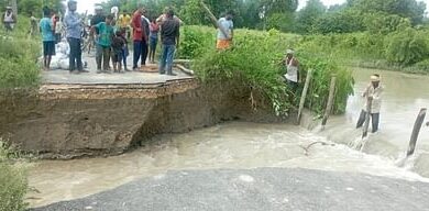 Saryu canal cut, hundreds of bighas of crops submerged