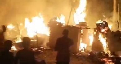 Two thatched houses burnt in fire in Basantpur